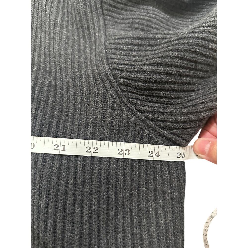 QUINCE 100% Organic Cotton Oversized Cardigan Charcoal Open Front Sweater, XL - Picture 3 of 8